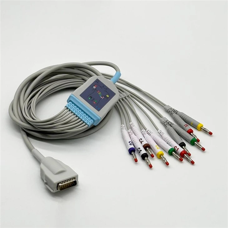Burdick Compatible 15-Pin 10-Lead ECG/EKG Cable suppliers