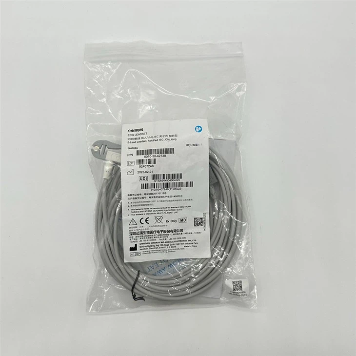 EL6504A Mindray ECG Leadwires 5 Lead，IEC,CLIP 0010-30-42730 high quality