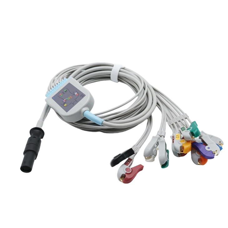 MORTARA Compatible 12-Pin 10-Lead ECG/EKG Cable factory
