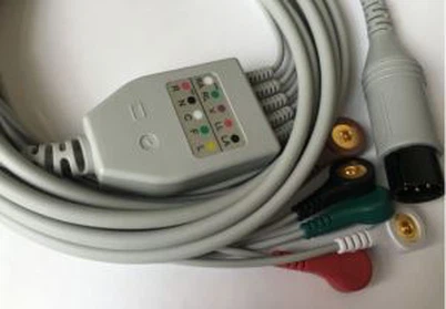 Hochwertiges Goldway UT4000A 3lead EKG Kabel, IEC / AHA, Clip / Snap mit CE
