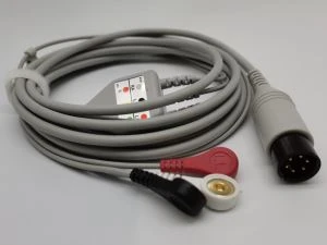 AAMI-kompatibles direktes EKG-Kabel AHA Snap